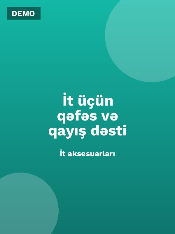 İt üçün qəfəs və qayış dəsti