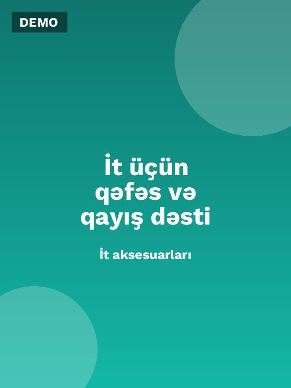 İt üçün qəfəs və qayış dəsti