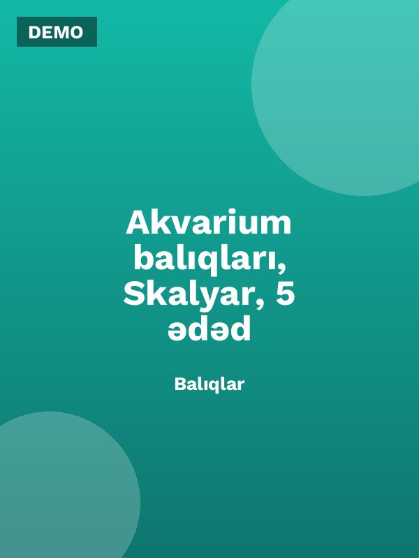Akvarium balıqları, Skalyar, 5 ədəd