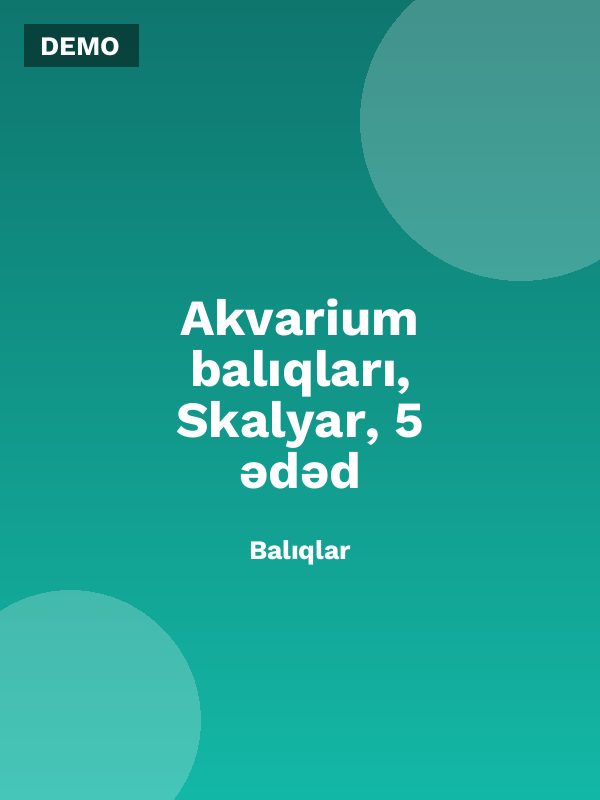 Akvarium balıqları, Skalyar, 5 ədəd