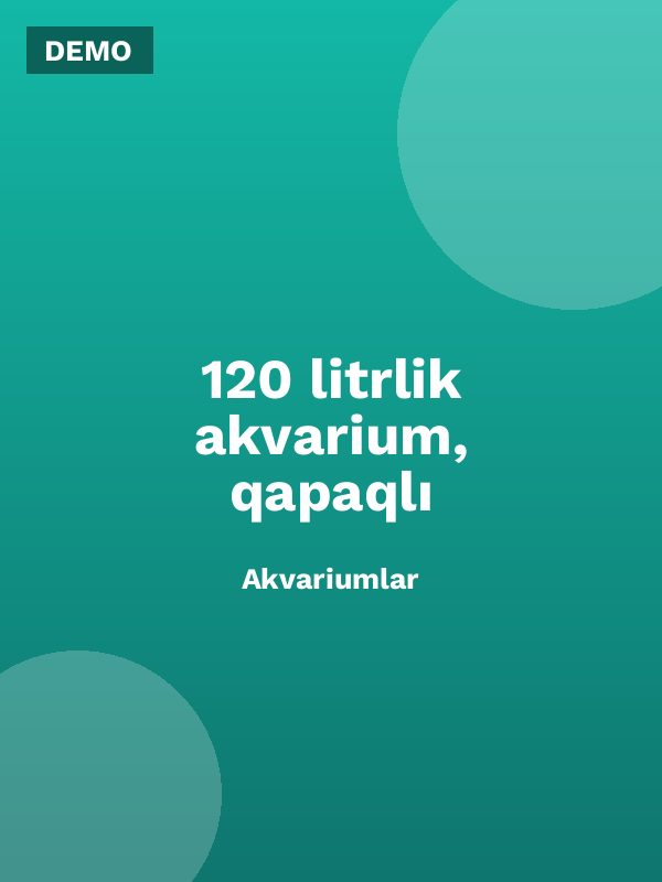 120 litrlik akvarium, qapaqlı
