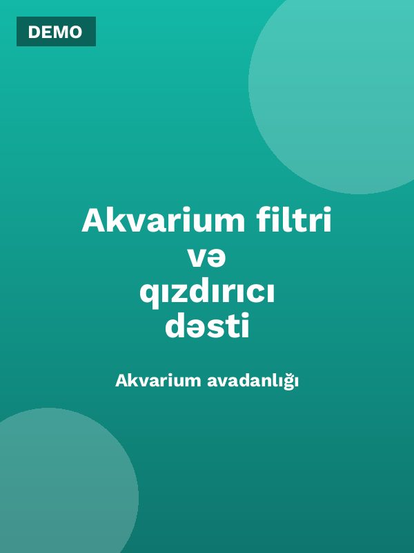 Akvarium filtri və qızdırıcı dəsti