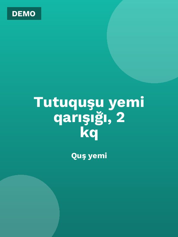 Tutuquşu yemi qarışığı, 2 kq