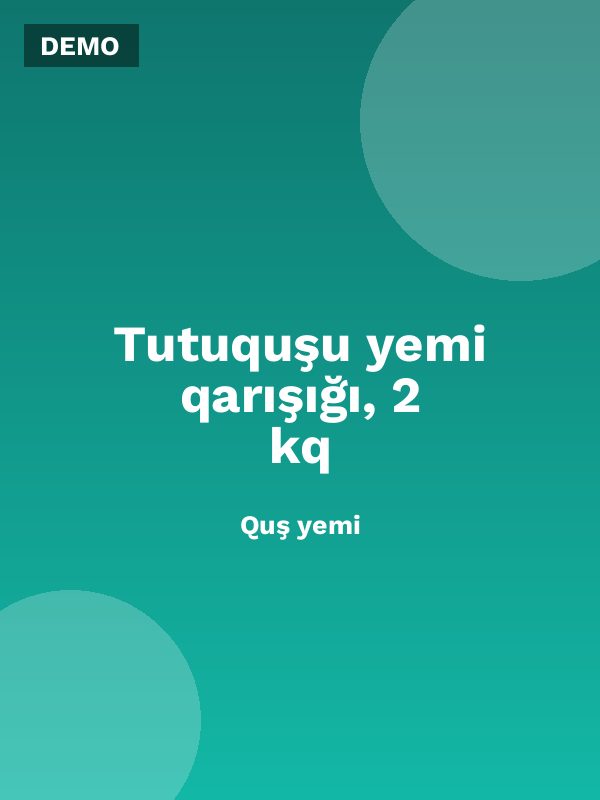 Tutuquşu yemi qarışığı, 2 kq