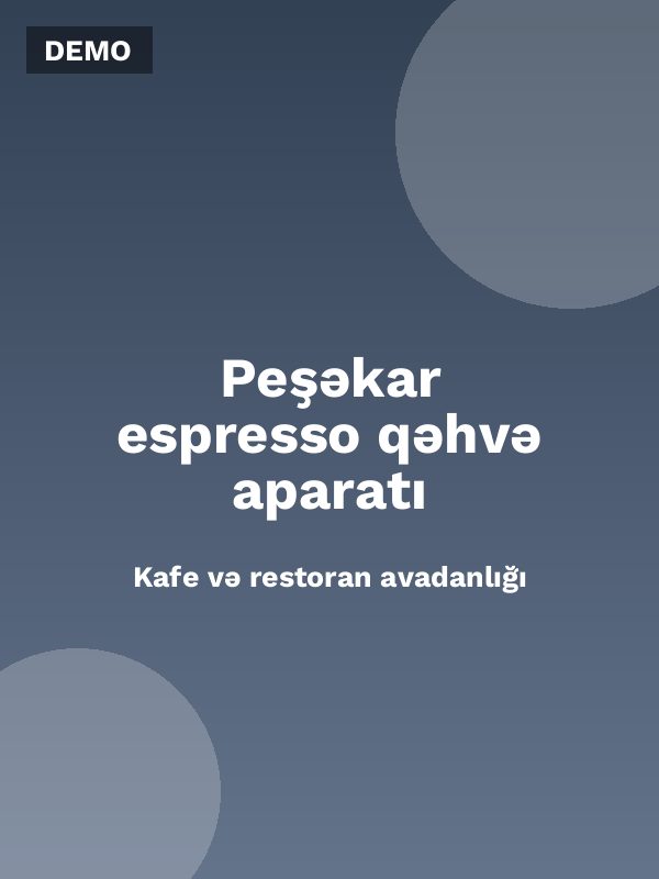 Peşəkar espresso qəhvə aparatı