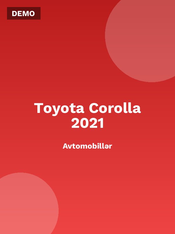 Toyota Corolla 2021
