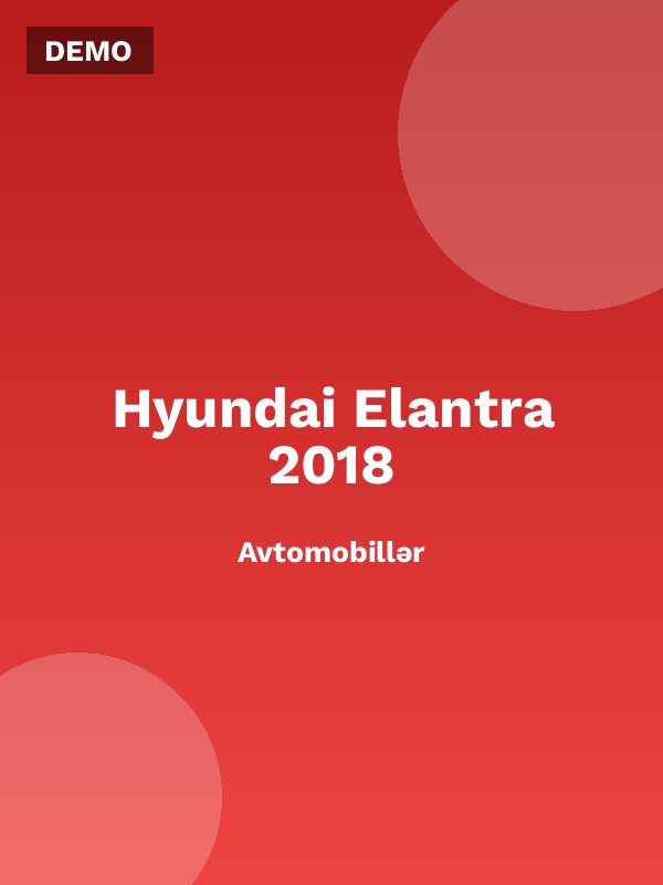 Hyundai Elantra 2018