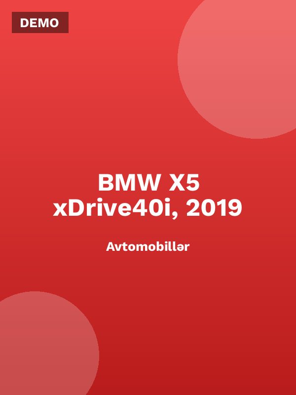 BMW X5 xDrive40i, 2019