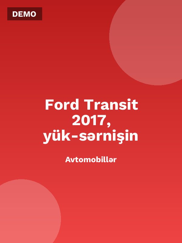 Ford Transit 2017, yük-sərnişin
