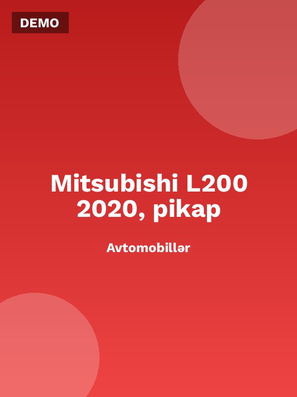 Mitsubishi L200 2020, pikap