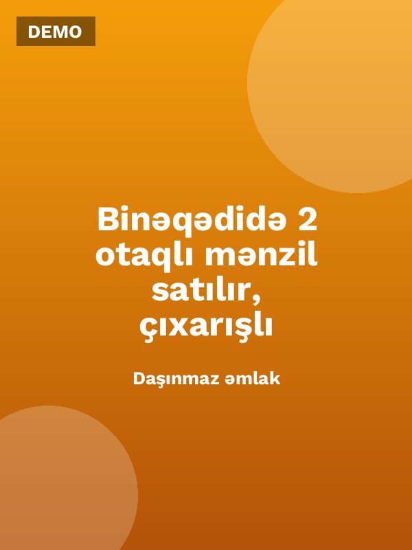Binəqədidə 2 otaqlı mənzil satılır, çıxarışlı