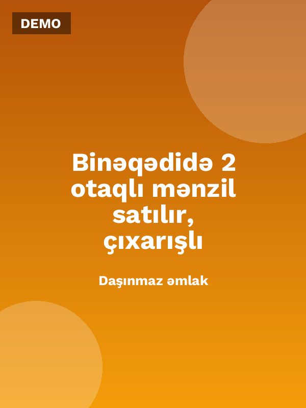 Binəqədidə 2 otaqlı mənzil satılır, çıxarışlı