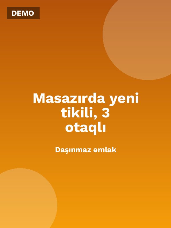 Masazırda yeni tikili, 3 otaqlı