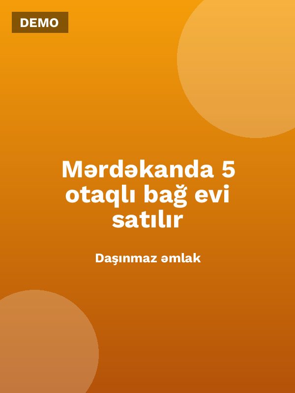 Mərdəkanda 5 otaqlı bağ evi satılır