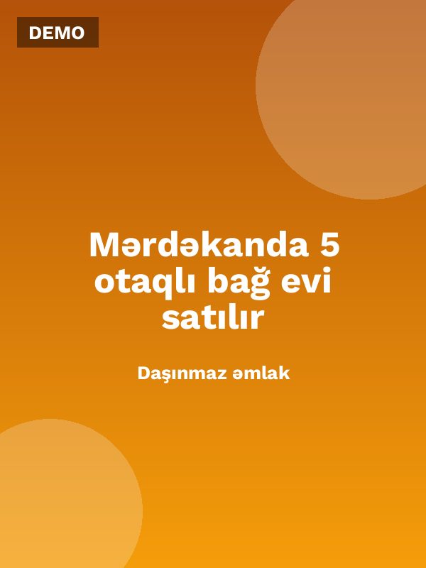 Mərdəkanda 5 otaqlı bağ evi satılır