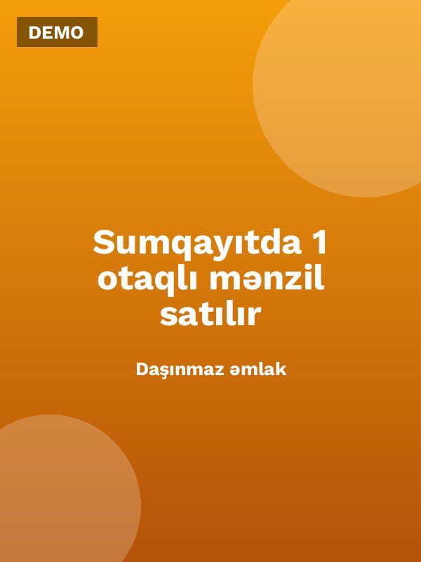 Sumqayıtda 1 otaqlı mənzil satılır