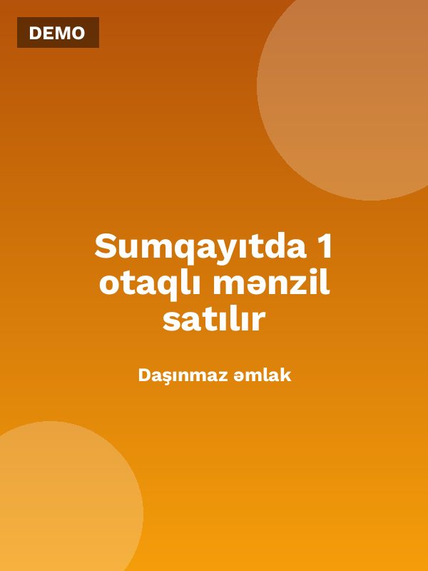 Sumqayıtda 1 otaqlı mənzil satılır